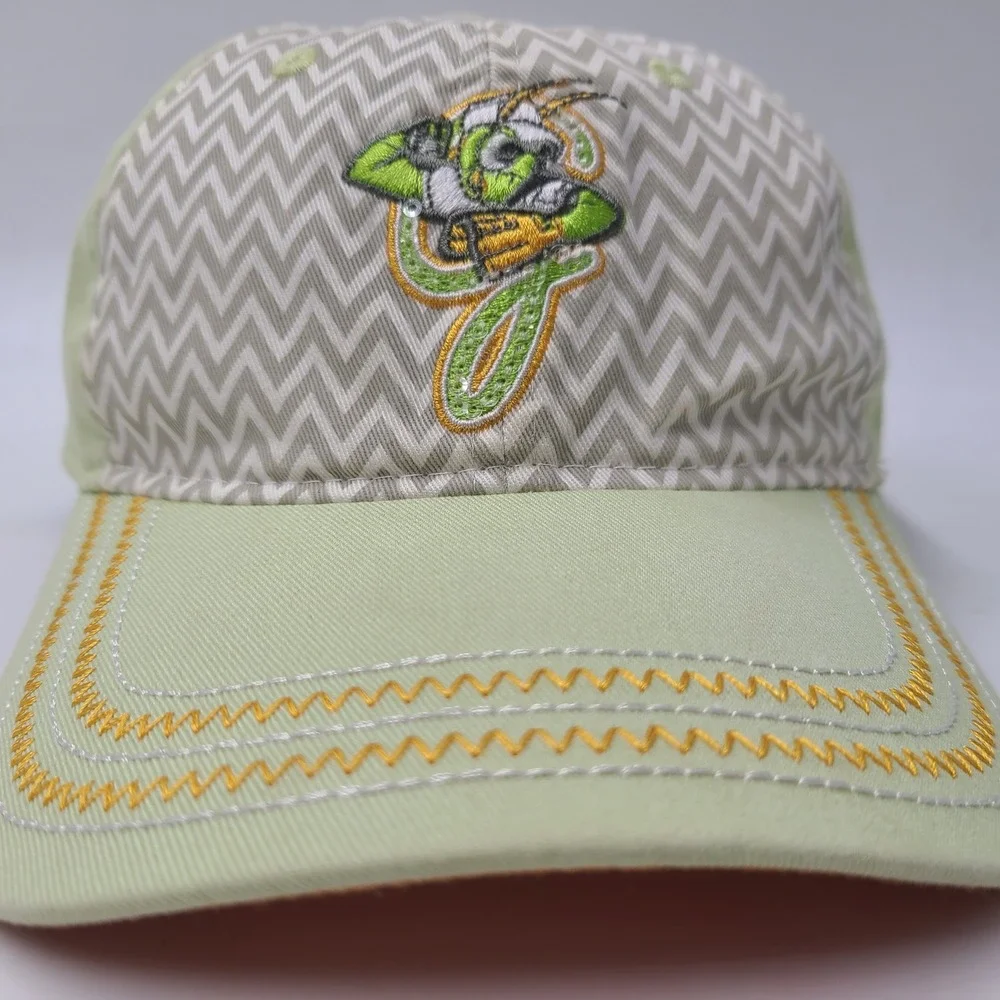 Youth Greensboro Grasshoppers Hat Strapback OC Sports Green MiLB‎ Baseball Girls